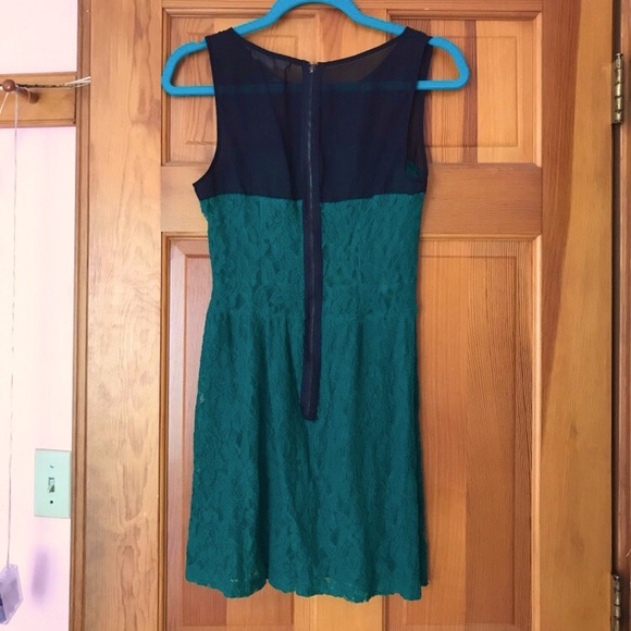 Vintage unique boho emerald green Rewind dress - Picture 2 of 3